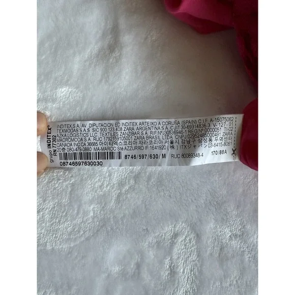 Zara Lace Halter Dress Womens Medium Pink Fuchsia Midi‎ Floral Open Back Pencil - Picture 12 of 16